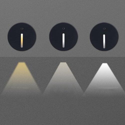 3W Smart Motion Sensor LED Step Light Embedded Wall Lamp Radar Sense LED Stair Light Kitchen Corridor Hallway LED Night Light