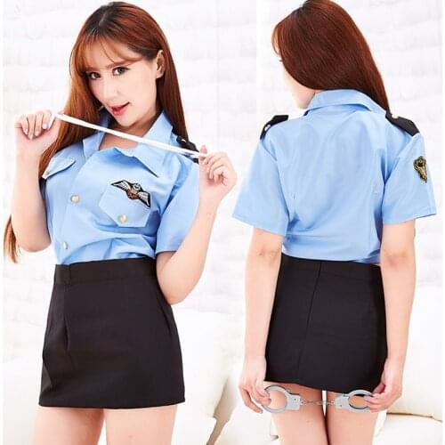 Womens Uniform Cop Halloween Costume Costume Cop Lingerie Outfits Cosplay Uniform for Women NYZ Shop