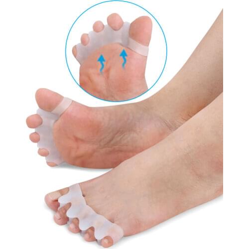 1 Pair Silicone Toe Separator Overlapping Rehabilitation Treatment Hallux Valgus Braces Orthotic Device Feet Care can CSV