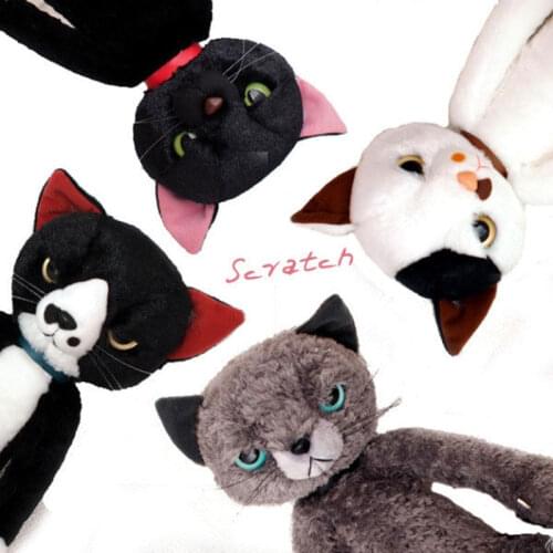 1pcs 40/60cm Stuffed Cats Plush Toys Japan Scratch Kitten Peluche Sharp Paw Neko Soft Toy Children Kids Novel Gifts