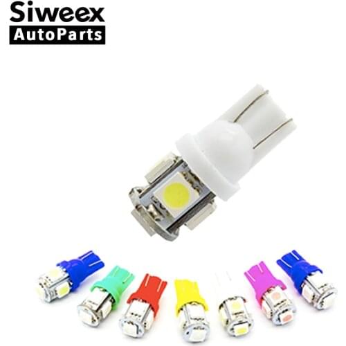 1 Pcs T10 Wedge 5-SMD 5050 White High Power LED Light Turn Signal Parking License Plate Interior Backup CAR Bulbs 12V