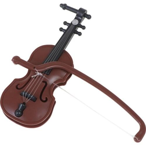 1Pcs High Quality 1/12 Dolls House Miniature Plastic Violin Music Instrument Model Accessories Toy
