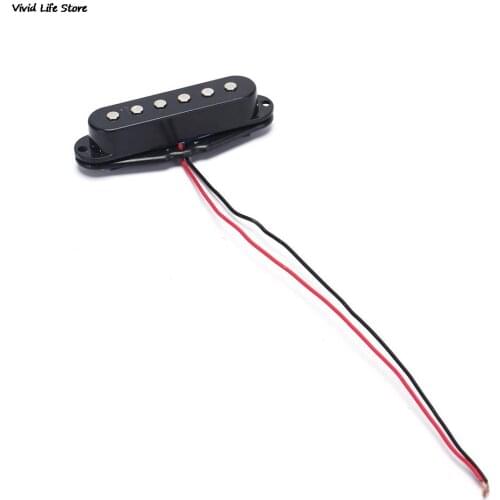 1pc Single Coil Sound Pickup for 6 Strings Electric Guitar Harmonious Easy to Install Black