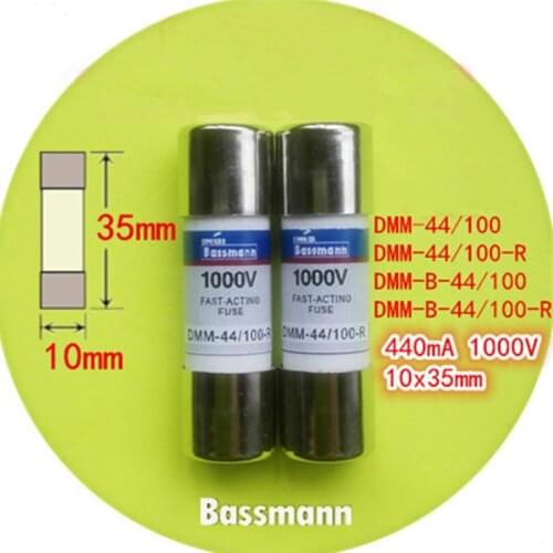 2 pcs/Lot 10 x 35mm DMM-44/100-R, DMM-B-44/100-R 440mA 1000V 10kA Fast-Acting Ceramics Fuse For Multimeter Brand New