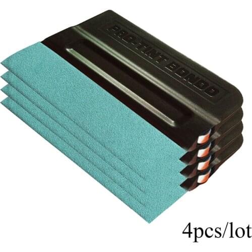 4pcs Window Tint Magnetic Squeegee With Suede Edge Vinyl Car Wrap Carbon Foil Film Magnet Scraper Car Sticker Wrapping Tool 4A33