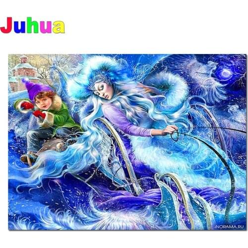 Snow Queen Russian Woman diamond embroidery full square round 5d diy diamond painting cross stitch rhinestone Of pictures boy