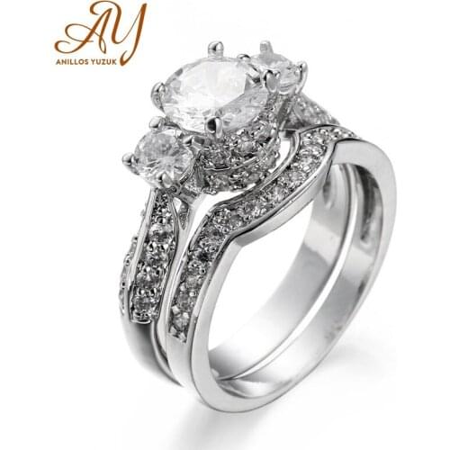 Anillos Yuzuk Hot Sale Real 925 Sterling Silver Artificial MorsoniteFinger Rings For Women Wedding Jewelry Gift Dropshipping