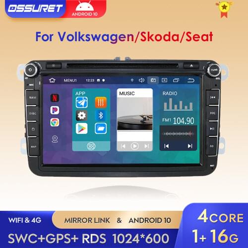 Android 10 8'' 2Din Car DVD Player Multimedia Video Player Car Radio Auto Radio Stereo Audio For VW/Skoda/Passat/Golf/Poloc