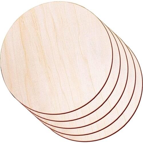 BMBY-Round Wood Discs for Crafts,5 Pack 14 Inch Wood Circles Unfinished Wood Wood Plaque for Crafts,Door Hanger,Door Design