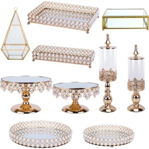 Golden Dessert Table Display Stand Decoration Cake Stand Cake Tray Cake Table Dessert Rack Rectangular