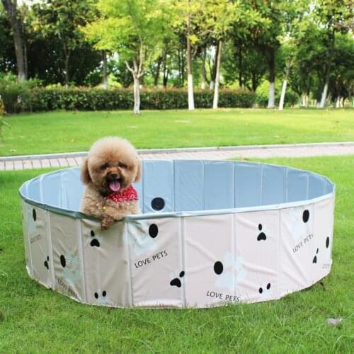 Pet Cat Dog PVC Folding Bath Tub Pool 80 * 30cm