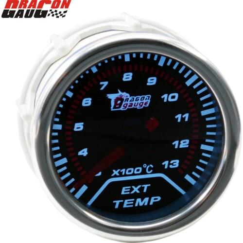 Dragon Universal 52mm Auto Car White Backlight Exhaust Gas Temp Gauge Modification EXT Temperature Meter Free Shipping