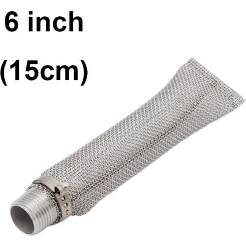 6"(15cm) Stainless Steel Bazooka Screen with 1/2"NPT for Homebrew Beer Kettle or Mash Tun Hop Filter Screens