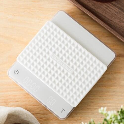 Black Mirror Duall Monitors Electronic Scale Pour Over Espresso Coffee Scale Smart Scale Automatic Timing Kitchen Scales 0.1-3kg