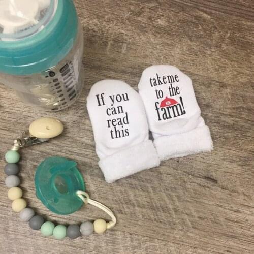 Farm theme Baby Shower Gender reveal mommy daddy to be first 1st one year old birthday Pregnancy Announcement Gift present socks