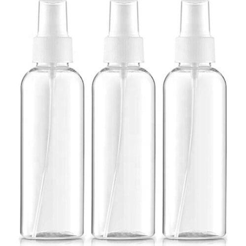3pcs 250ml Water Mist Spray Bottle Transparent 8oz 250ml Screen Printing Pet PUMP Sprayer Perfume Dispenser