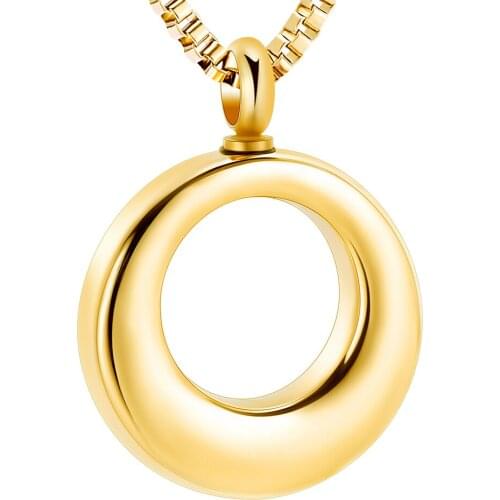 K001 Circle of Life Urn Necklace for Ashes Pendant Stainless Steel Keepsake Memorial Cremation Jewelry for Men Women