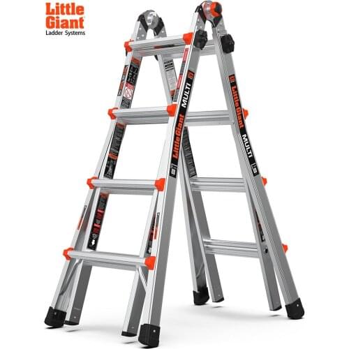 Ladder Household Folding Telescopic Lifting Multi-function Thickened Aluminum Alloy Miter Ladder Project