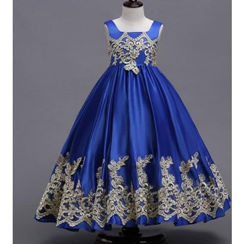 2020 Summer Teenager Long Bridesmaid Dress For Girls Princess Girl Kids Children Dresses Evening Flower Wedding Dress Elegant