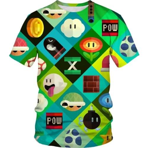 Summer mens T-shirt, European and American action movie 3D digital printing graphics, fashionable casual plus size T-shirt