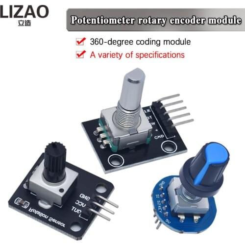 WAVGAT Rotary Encoder Module for Arduino Brick Sensor Development Round Audio Rotating Potentiometer Knob Cap EC11