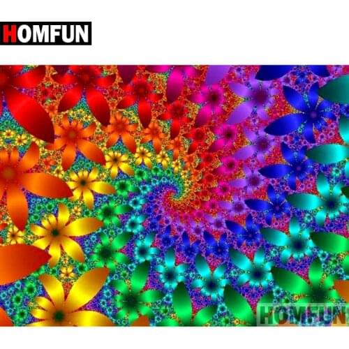 HOMFUN 5D Diamond Embroidery Needlework Kit "Abstract flower" Diy Diamond Painting Cross Stitch Home Decoration Gift A09244