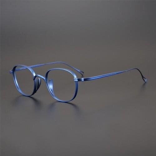 Pure Titanium Reading Eyeglasses Vintage Men Full Rim Optical Eyewear Anti-reflective Goggle Prescription Readers Glasses Women