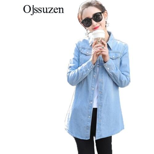 Женские хлопковые рубашки Ojssuzen China At AliExpress