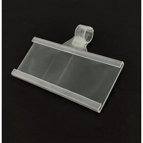 Plastic Price Signage Label Display Hook Hanging Tag Holders for Supermarket Shelf Single Wire Rack 100pcs