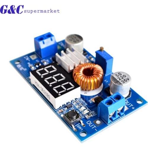 1PCS 5A 75W XL4015 DC DC Converter Adjustable Step-Down Module 4.0-38V to 1.25V-36V DIY Adjustable Power Supply