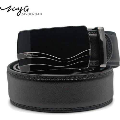 ZAYG Fashion Mens Belt Designer High quality Belt Male Alloy Automatic Buckle Belts For Men Business Style Black Belt Jeans