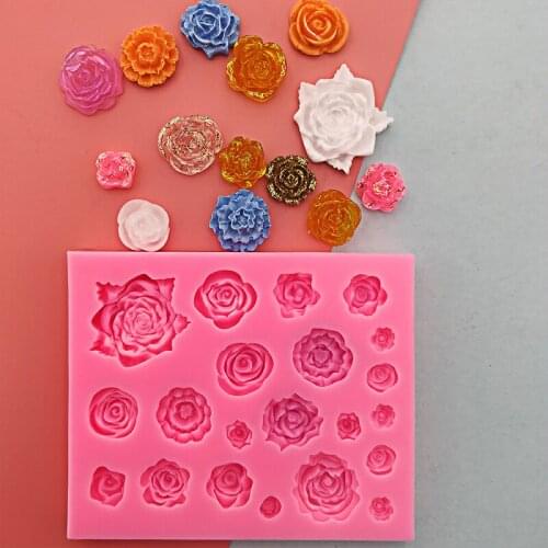 3D Rose Flower Cake Silicone Mold Size Petal DIY Chocolate Mold Practical Cake Mold Non Stick Cake Decorating Tools Portable