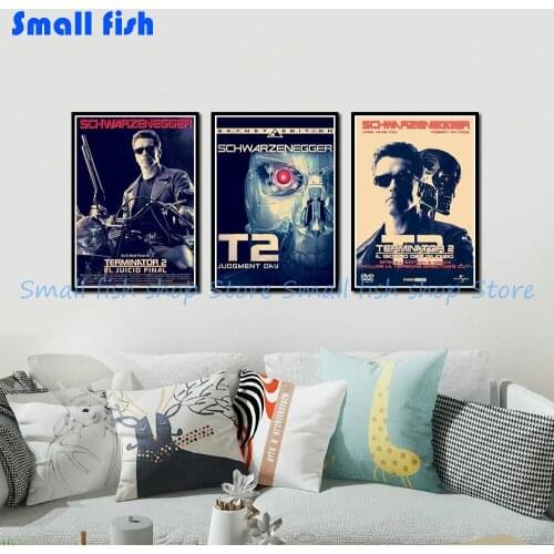 Terminator 2 poster classic old movie vintage poster retro nostalgia kraft paper wall stickers Home 42*30 cm
