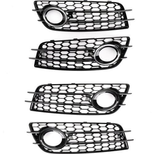 Topteng Honeycomb Style Fog Light Grill Bumper For Audi A4 S-LINE S4 2008-2012
