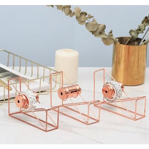 High quality rose gold Tape Cutter Washi Tape Storage Organizer Cutter Stationery Office Tape Dispenser Office Supplies