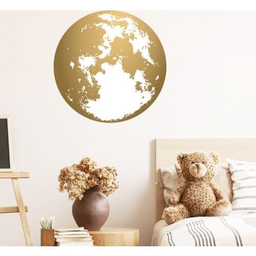 Golden Earth Bedroom Living Room Background Wall Beautification Decoration Stickers Wall Decals Childrens Room DIY Home Decor