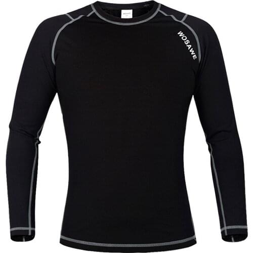 1 Piece Windproof Elastic Cycling Long Sleeve Jersey Outdoor Sports Black White Quick Dry Men Women Unisex