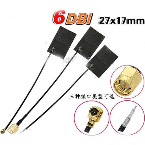 10PCS/Lot 433MHZ IPEX/SMA-J To FPC Adapter Connector For RF Coaxial built-in Gain Antenna 6DBI 10CM