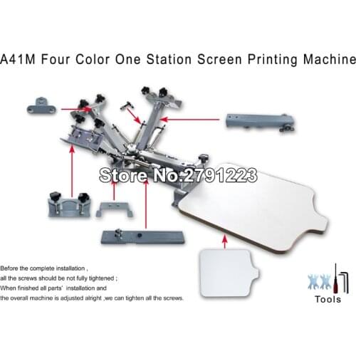 4 Color 1 Station Screen Printing Equipment Simple Table Screen Printing Printer
