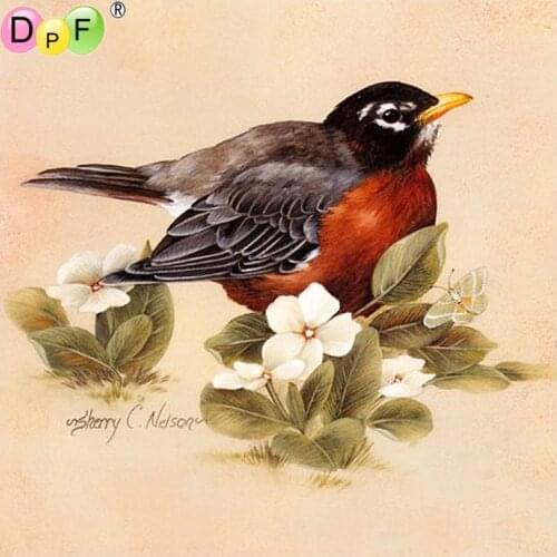 5D diamond painting cross stitch flower bird diamond painting round diamond painting embroidery mosaic decoration gift