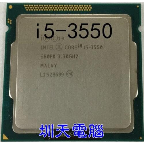 Lntel CPU I5-3550 quad core 1155 pin I5 3550 CPU central processor cpu cooler i5 3550 can work