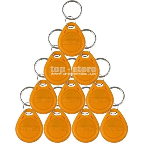 DIYSECUR 10pcs/lot 125Khz RFID Tag Proximity ID Cards Keyfob Key Tag Electronic Key For Access Control And Time Clock Use