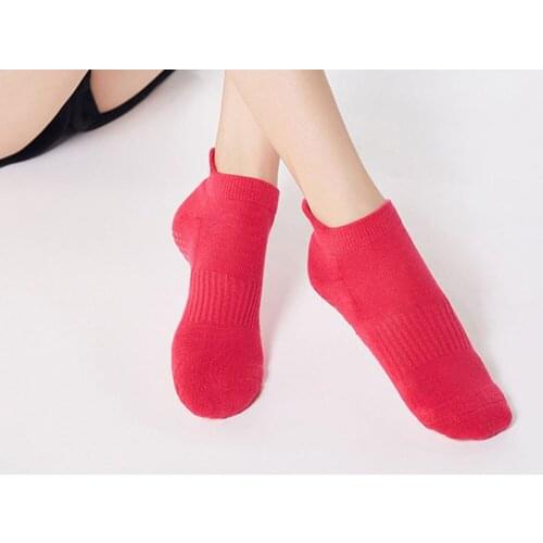 Heel Pad Cotton Terry Sports Socks Breathable Sweat-Absorbent Round Head Glued Yoga Non-Slip Five-Finger Stockings