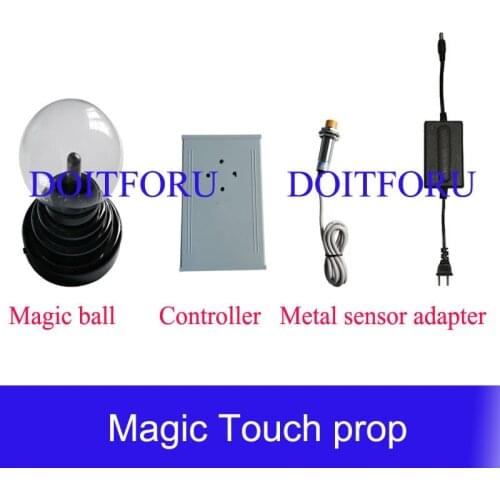 Game props for escape room magic plasma ball mysterious puzzle for chamber room touching ball for certain time to unlock