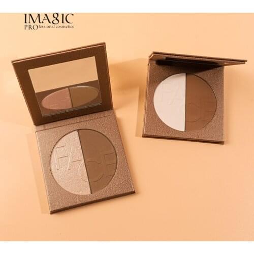 IMAGIC 2Color Brightening Highlighter Contouring Powder Three-dimensional Long-Lasting Shadow Powder Repairing Face Makeup TSLM2
