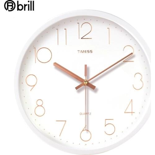 Creative Rose Gold Wall Clock Modern Living Room Bedroom Silent Wall Watches Home Decor Europe Luxury Style Horloge Murale Gift