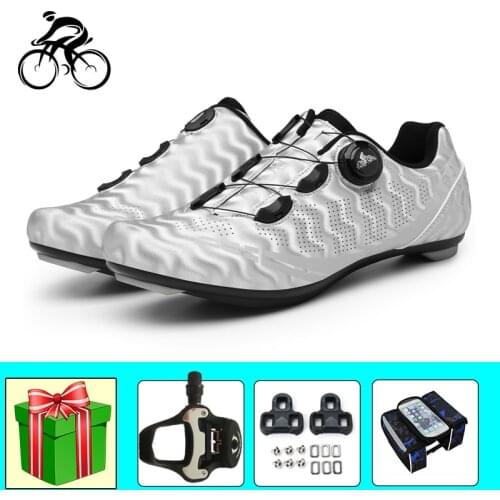Road Bike Sneakers Men Sapatilha Ciclismo Add Pedals Breathable Self-locking Bicycle Riding Shoes Cycling for Women Reflective