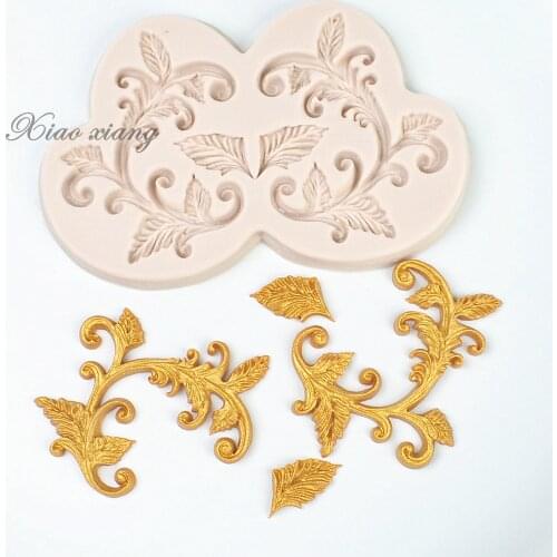 DIY Branches Silicone Cake Mold Flower Vine Fondant Cake Decorating Tools Cupcake Chocolate Gum Paste Clay Candy Molds FM1199