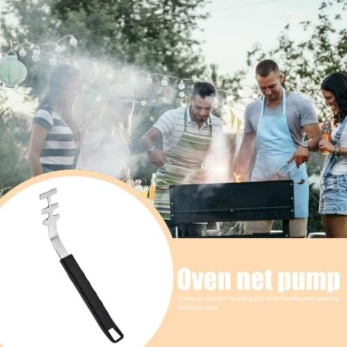 Kitchen Gadgets BBQ Tools Accessories Anti-Scald Grill Grate Lifter Cooking Grate Lifter Heat-Resistant Stainless Steel Lifter
