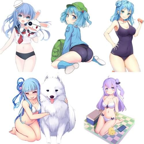 Three Ratels CDM365 Cute Bikini Girl Anime Car Sticker For Motorcycle Luggage Laptop Refrigerator Skateboard Bike wall sticker